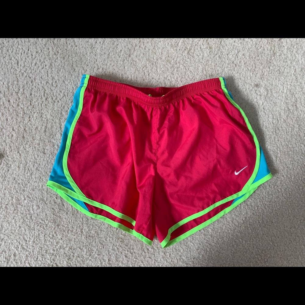 Hot Pink and Neon Nike Running Shorts